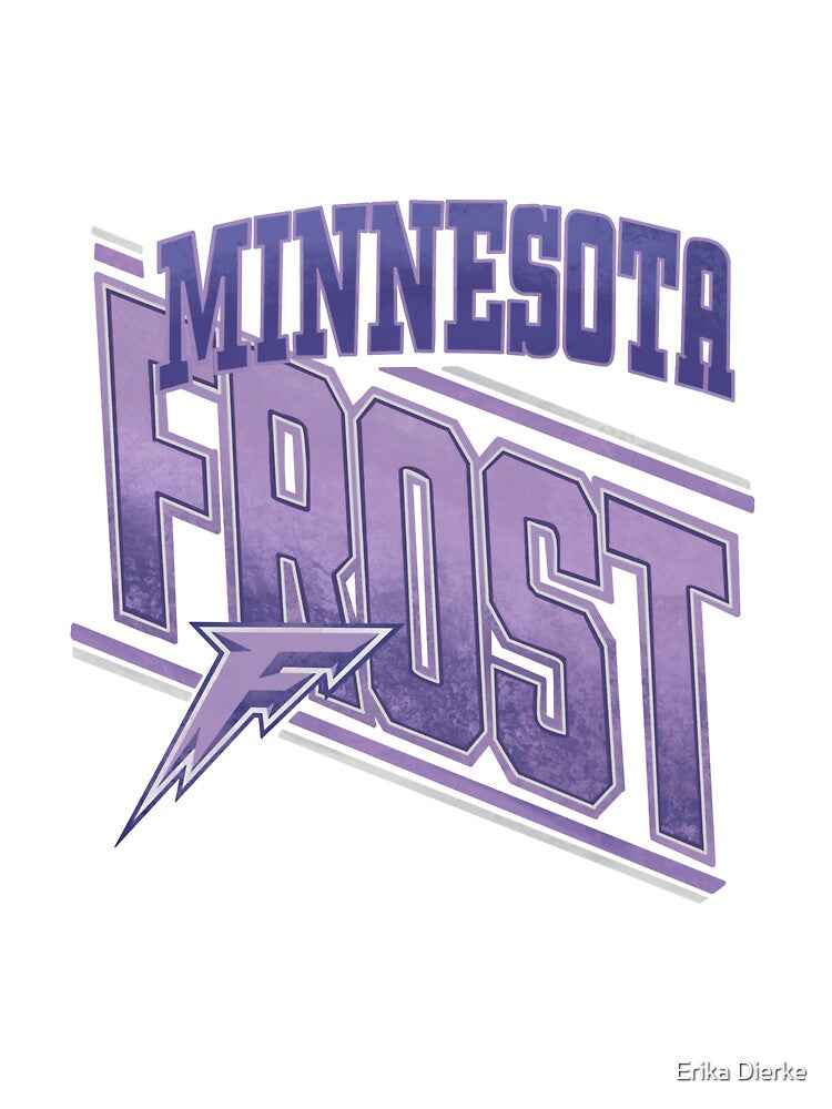 Vintage aesthetic Minnesota Frost PWHL  logo by Erika Dee