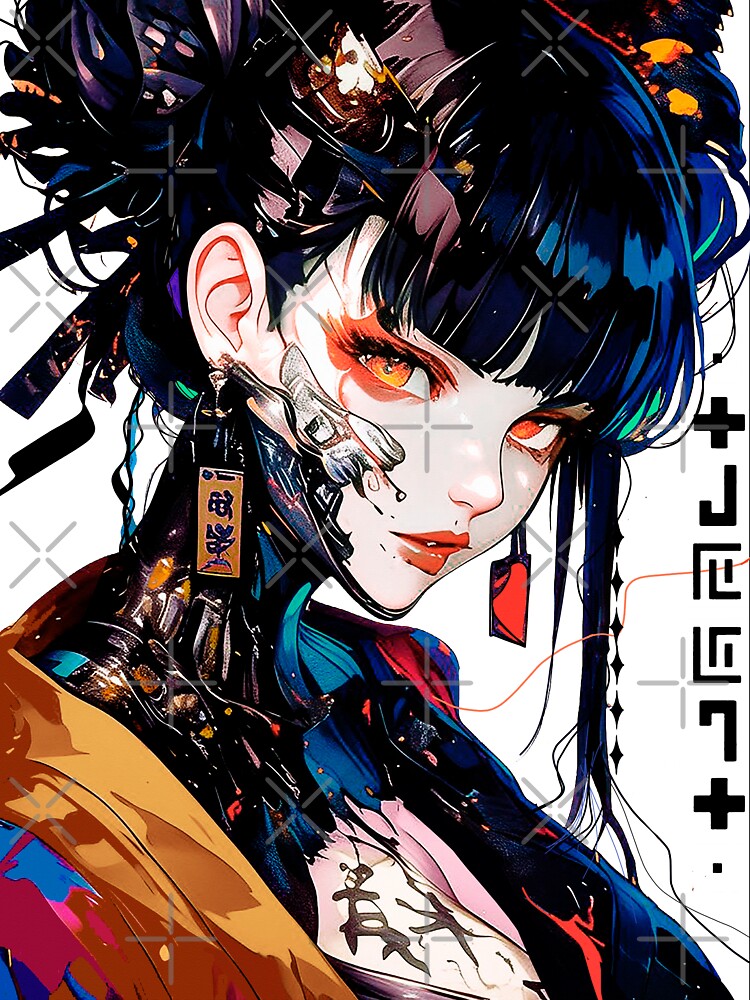 Vaporwave Cyborg Japanese Samurai by ShurikenStar