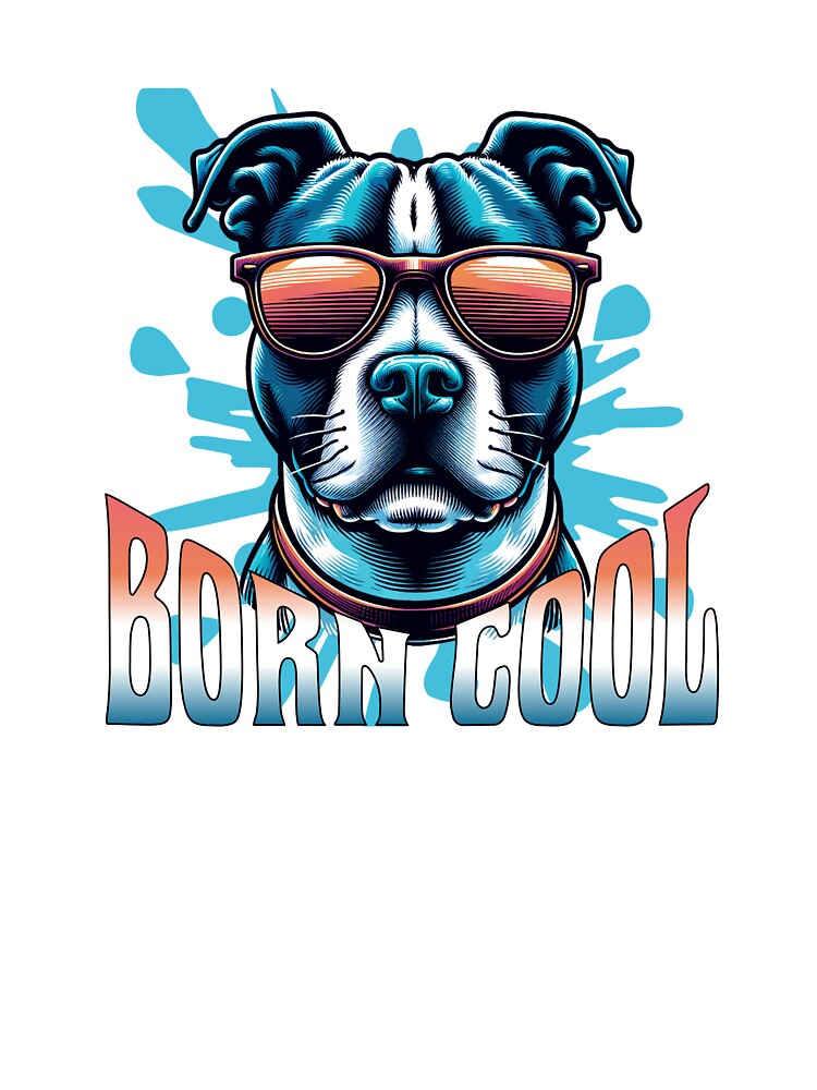 Born Cool Pitbull by Paw Print Tee