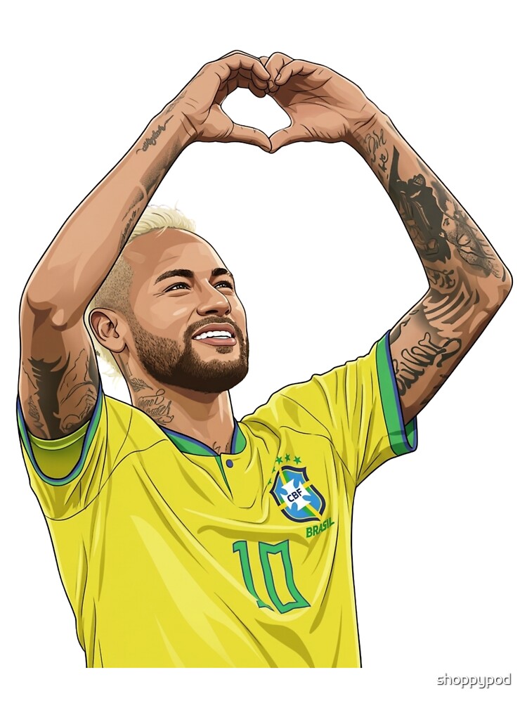 Brazil Football Star Heart Celebration by shoppypod