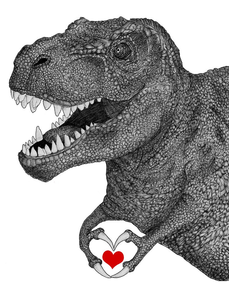 T-Rex Love by ECMazur Art