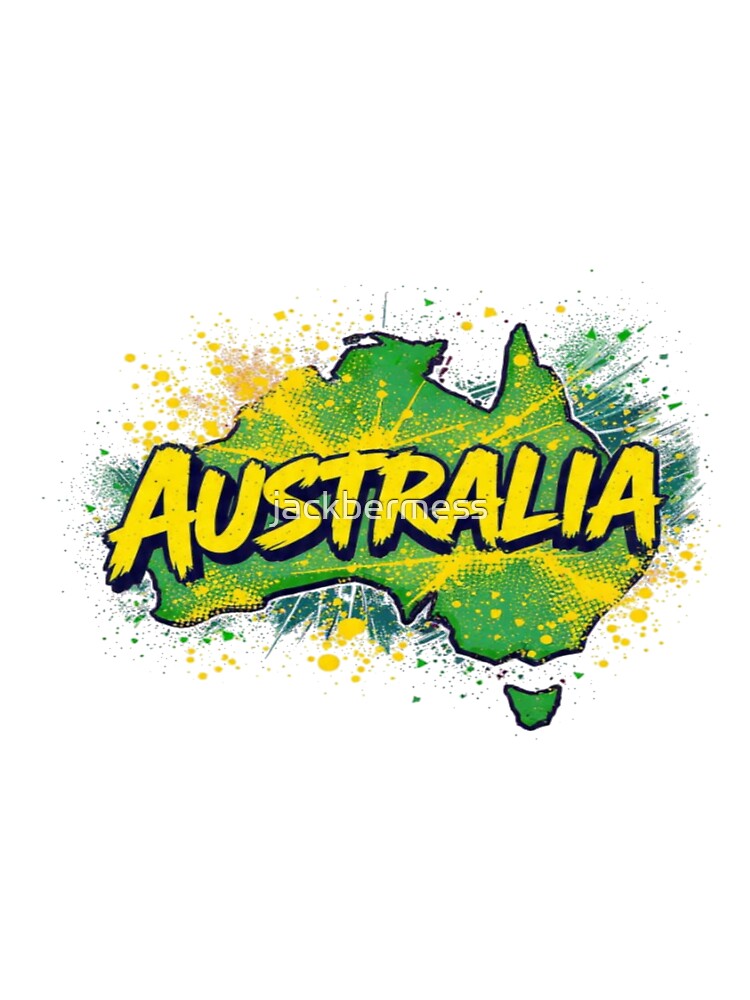 Australia Shattered Energy Football Fan Tee by jackbermess