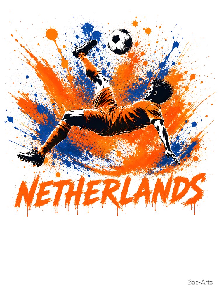 Netherlands Soccer Fan T-Shirt | Bright Orange Football Pride Tee | Dutch Fan Gift 2026 by 3ac-Arts