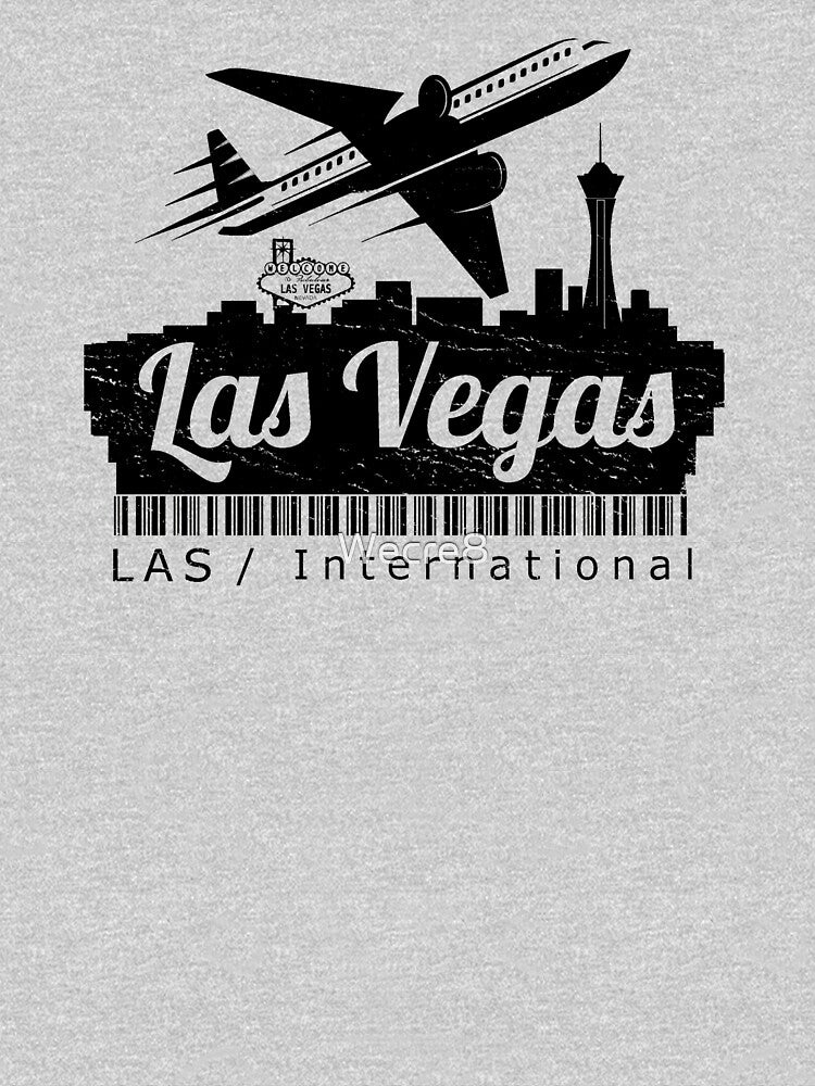 Las Vegas. USA. City airport. Urban skyline. Retro travel print. by Wecre8