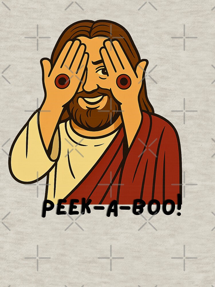 Peekaboo Jesus - Funny Religious Design by Benja & Co.