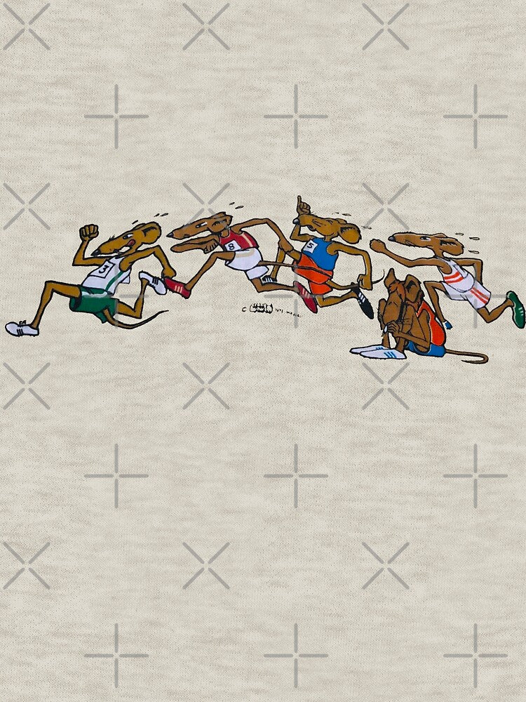 Vintage 1971, Rat Race Ocean Beach, Cute Mouse by AvyHernandez
