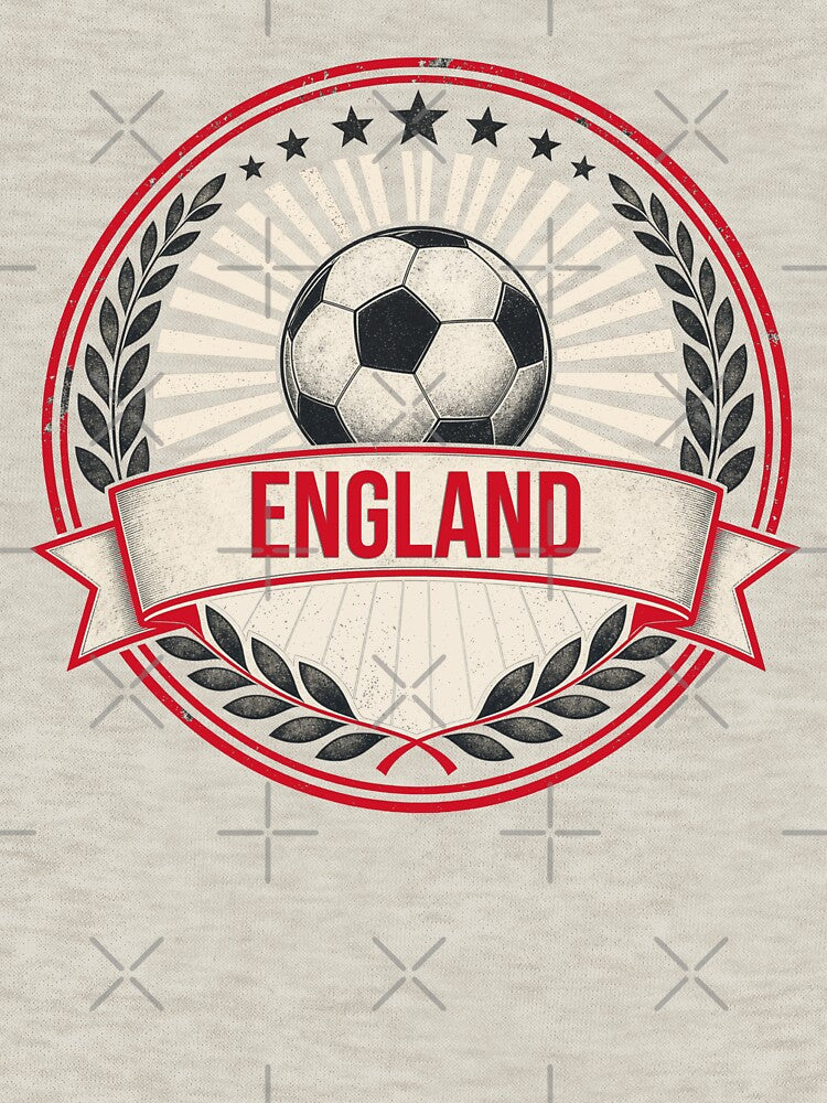 England Vintage Soccer Crest — Retro English Football Badge Fan Emblem by icemanphotos