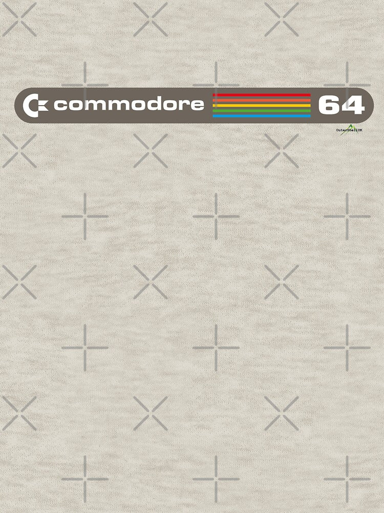 Commodore 64 rainbow logo C64 Sticker TShirt 01 by OuterShellUK