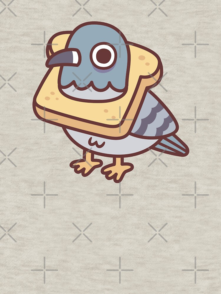 Cute Pigeon With Bread Necklace Funny by rustydoodle