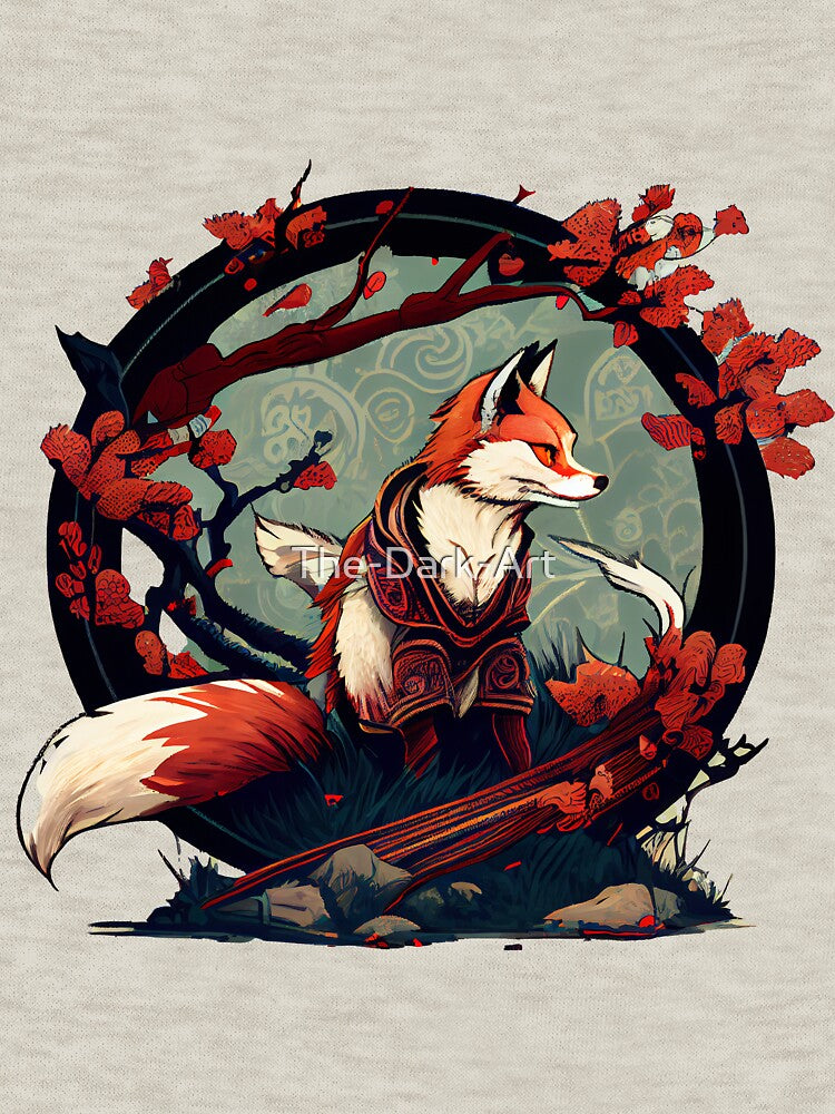 Mystical Japanese Red Fox Artwork by The-Dark-Art