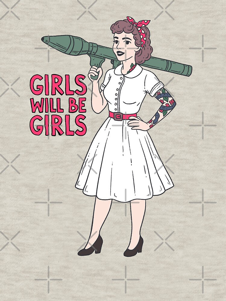 Girls Will Be Girls – Retro Pin-Up Feminist Art by Jess.a.creates