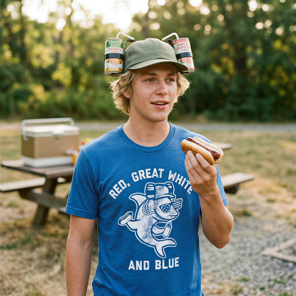 Red, Great White, And Blue Men's T Shirt