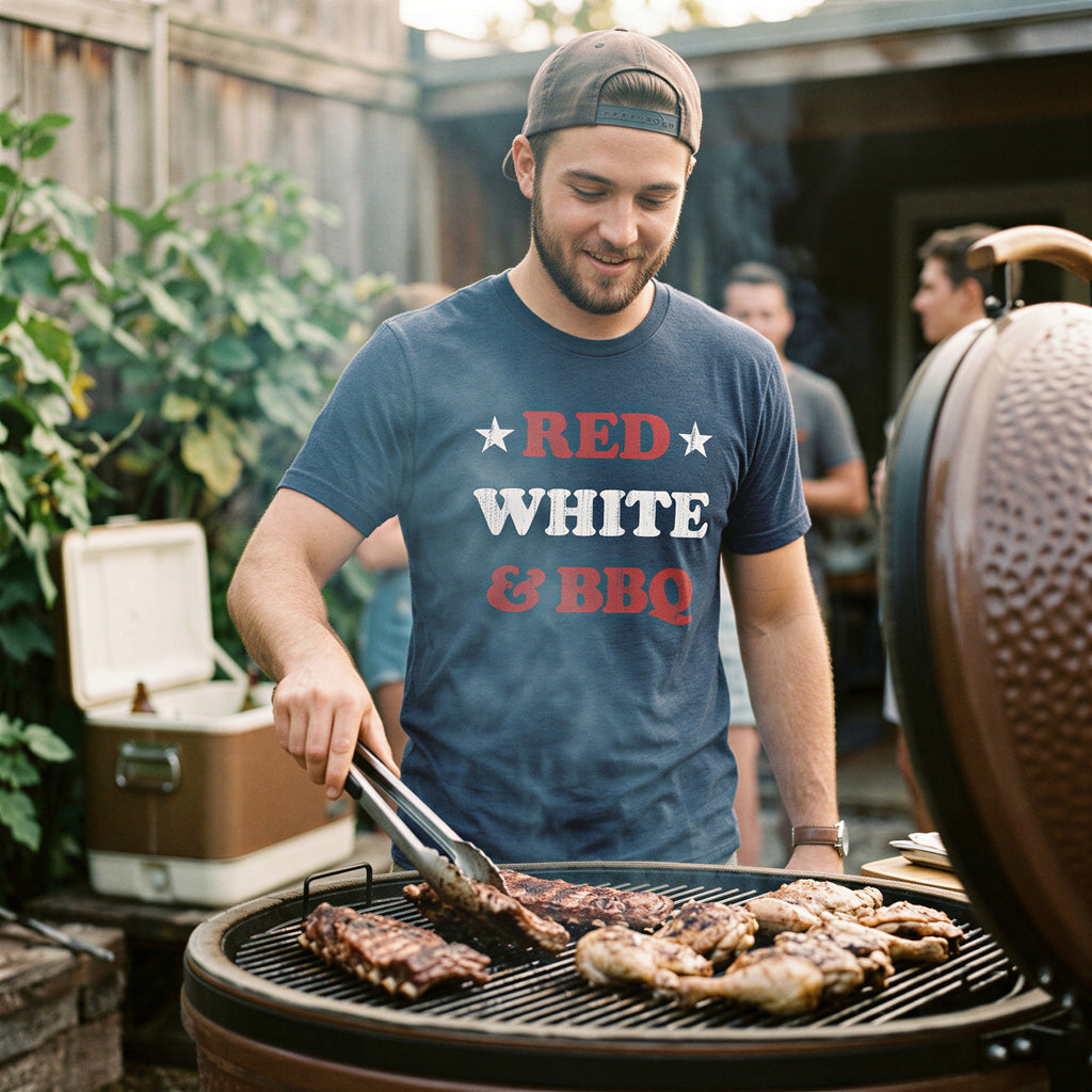 Red White And BBQ Men's T Shirt