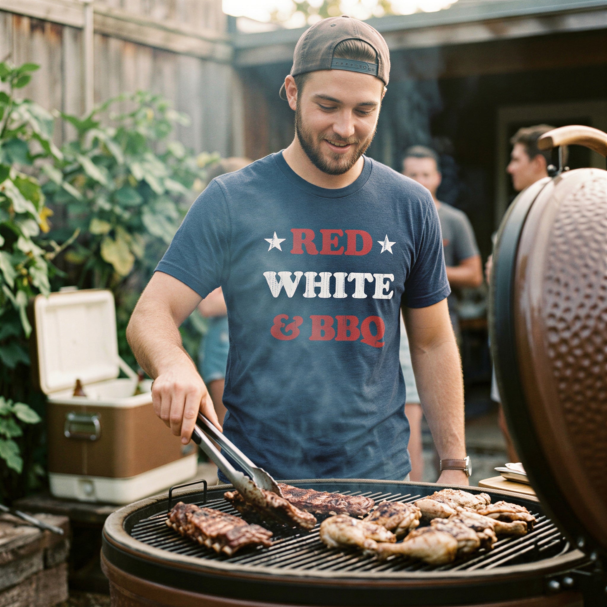 Red White And BBQ Men's T Shirt