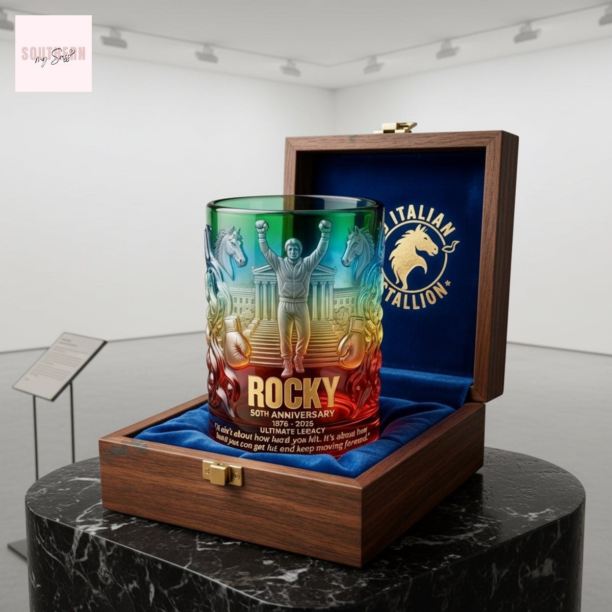 Rocky 50th Anniversary 1976-2026 Ultimate Legacy 3D Whiskey Glass