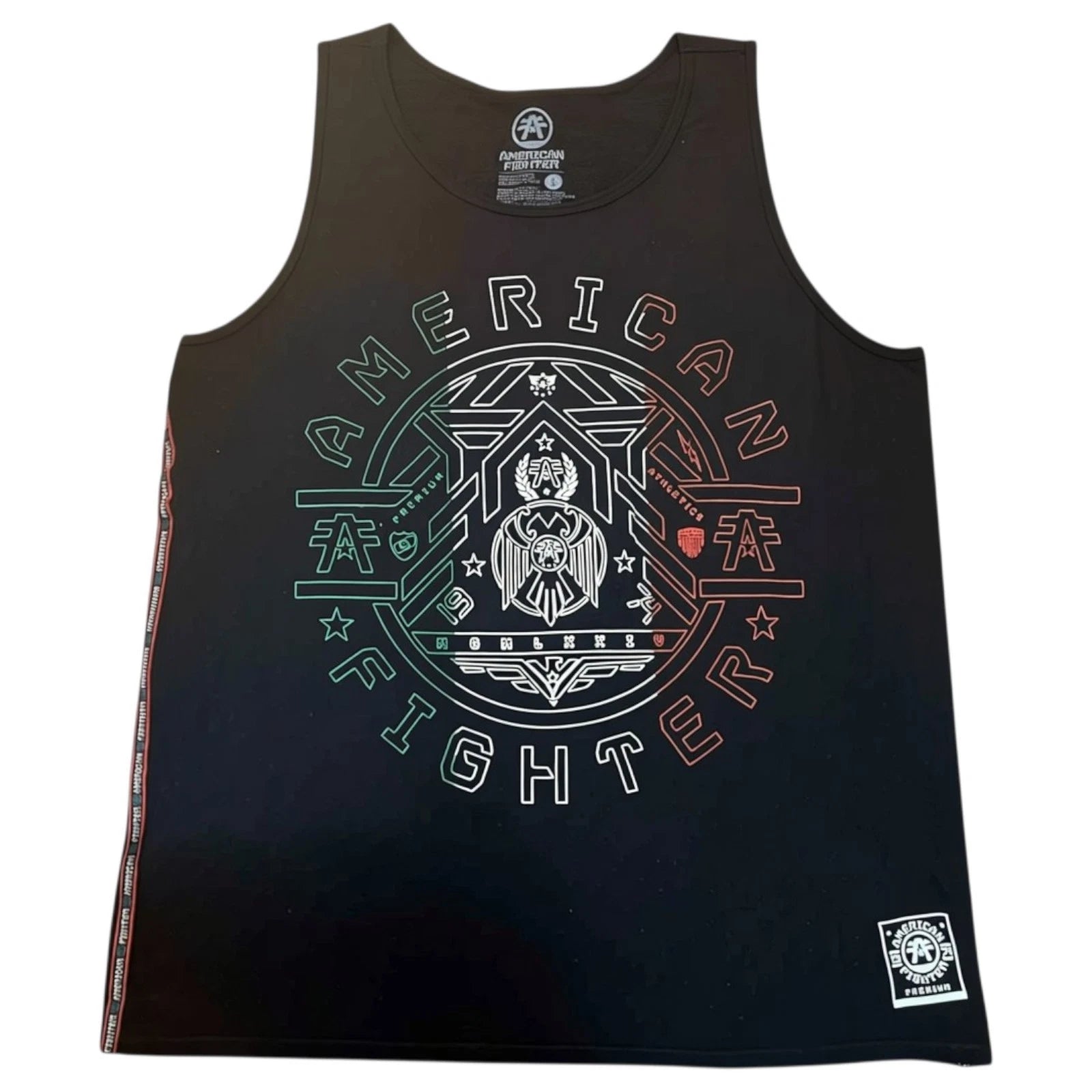 New Men's Tank Top American Fighter Premium Athletic MMA Black T-Shirt XS-4XL