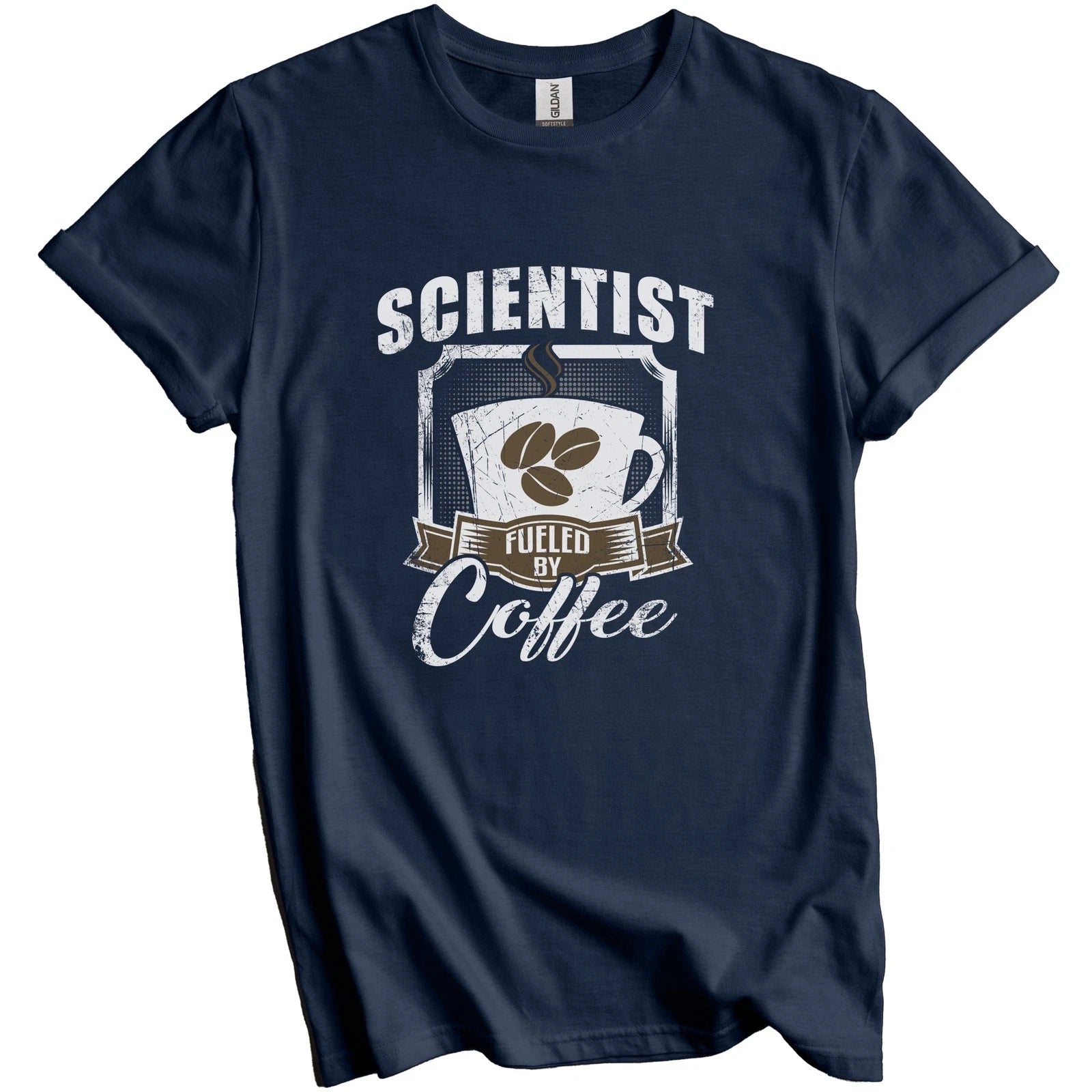 Scientist Fueled By Coffee Funny T-Shirt Gift for Scientist