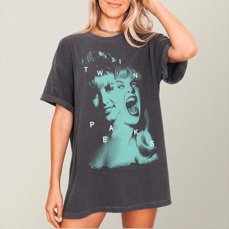Laura Palmer Twin T-Shirt, Retro Peaks TV Show Grunge Graphic Tee