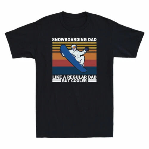Snowboarding Dad Like A Regular Dad But Cooler Father's Day Retro Men's T-shirt