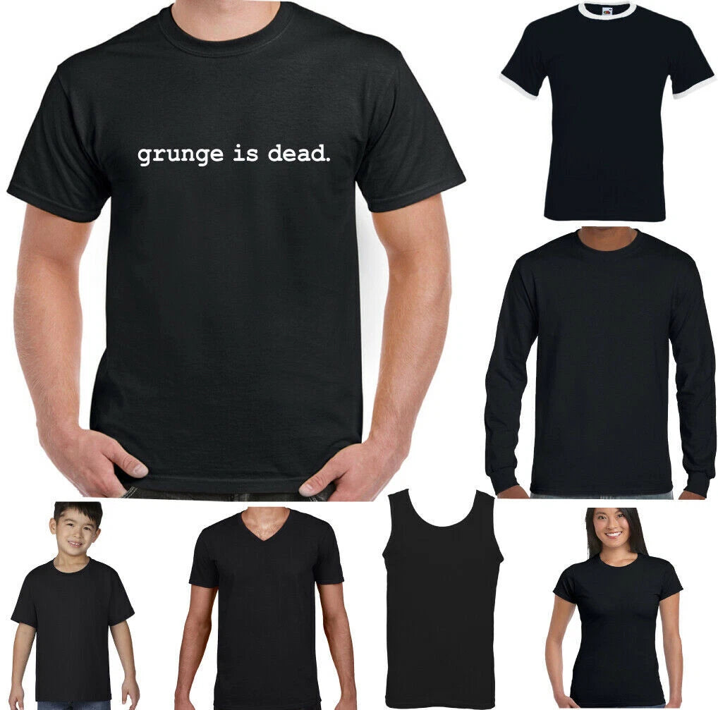 GRUNGE IS DEAD T-Shirt Nirvana As Worn By Kurt Cobain Hi How Are You Unisex Top
