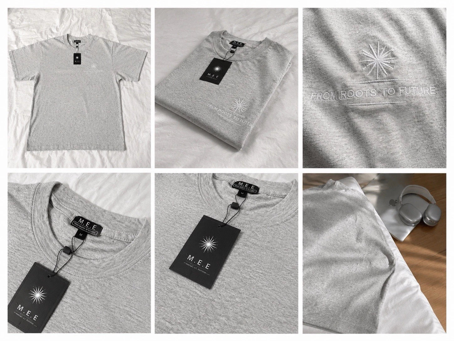 M.E.E Gray T-Shirt 100% Cotton Minimalist Streetwear Unisex