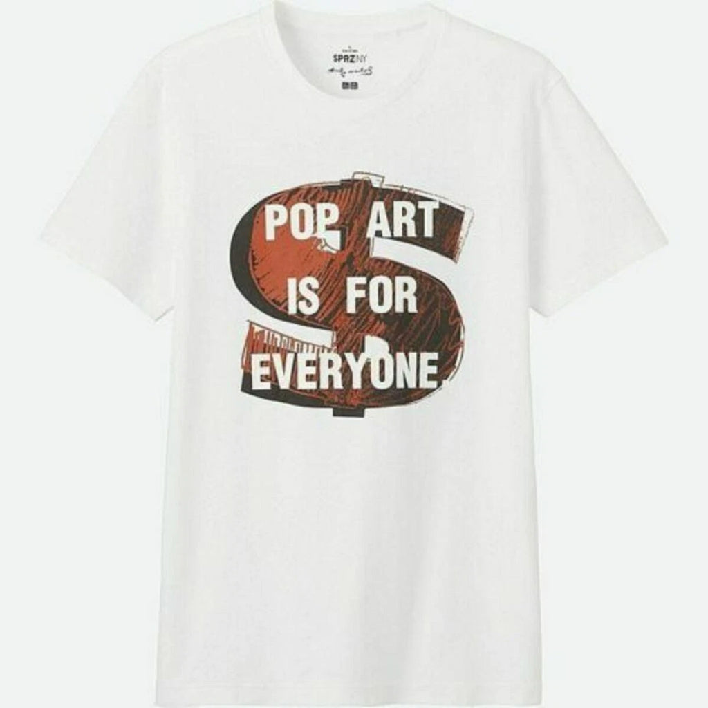 ANDY WARHOL x UNIQLO 'Dollar Sign / Pop Art is for Everyone' T-Shirt M Wht *NWT*