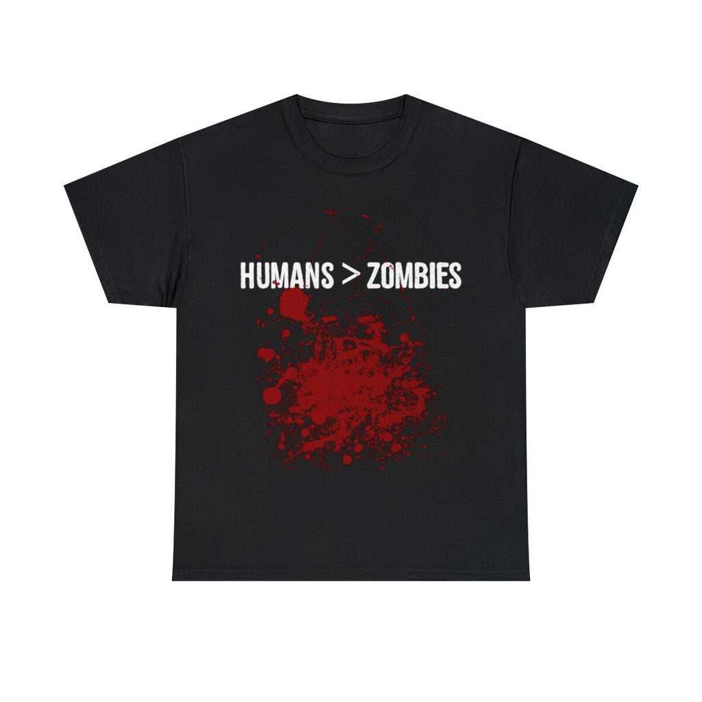 Humans Are Greater Than Zombies Graphic Tee Shirt, S-5XL
