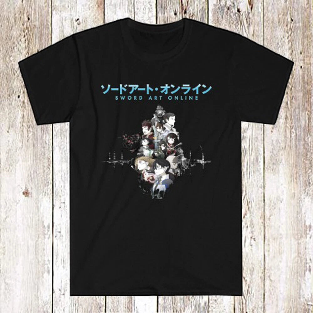 SAO Sword Art Online Men's Black Size S-5XL