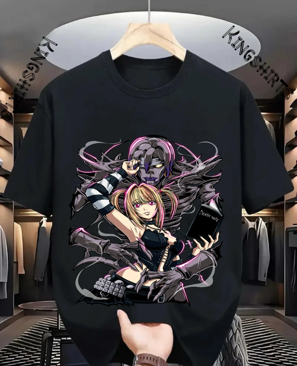 Death Note Misa Amane T- Shirt Manga Anime Black T- Shirt Size S to 5XL