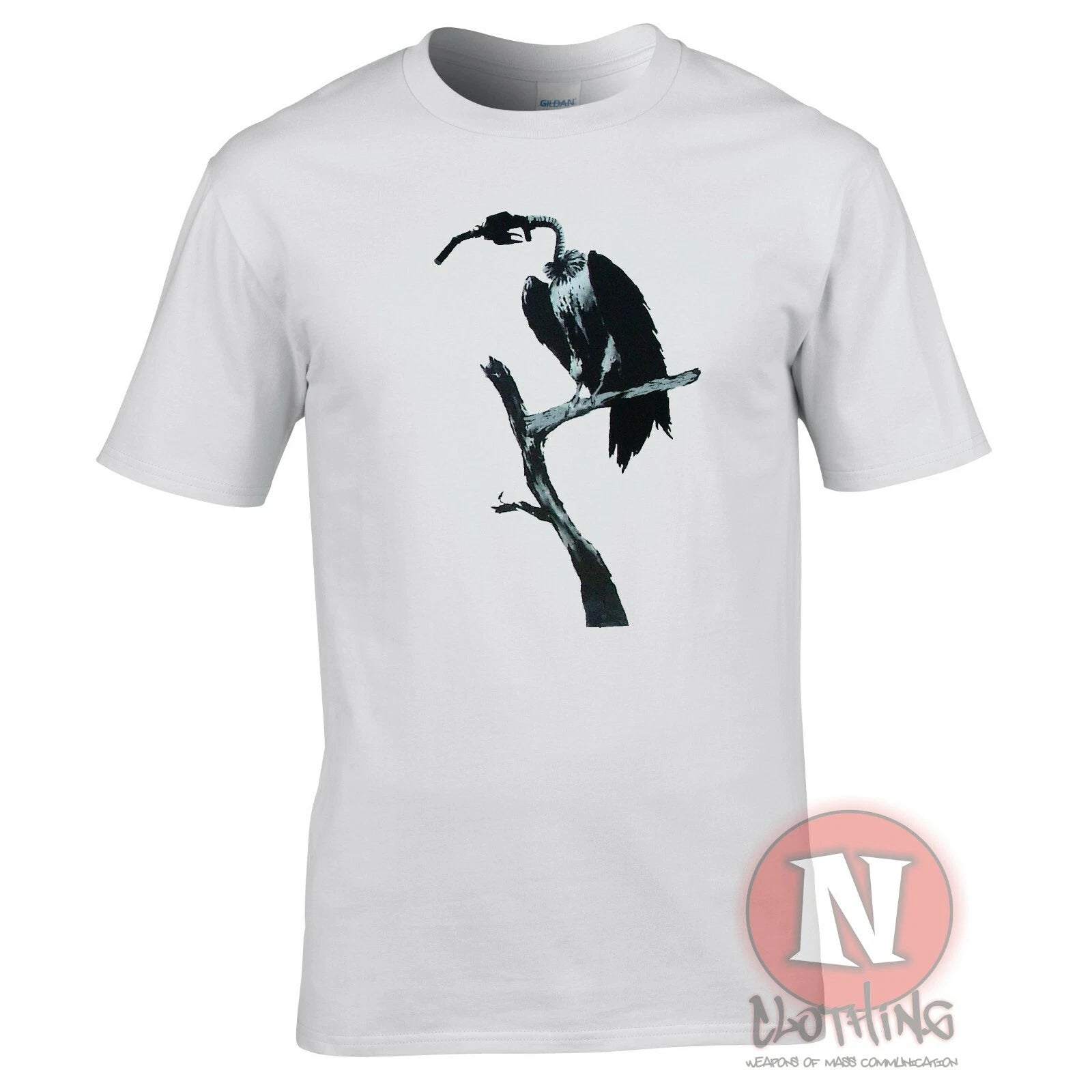 Banksy fuel vulture funny urban art graffiti t-shirt stencil street