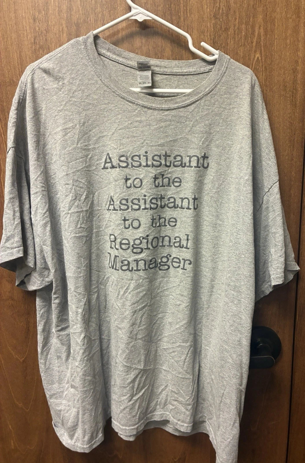 Men’s The Office Gray Short Sleeve Graphic T-Shirt Men's 3XL Crew Neck Funny