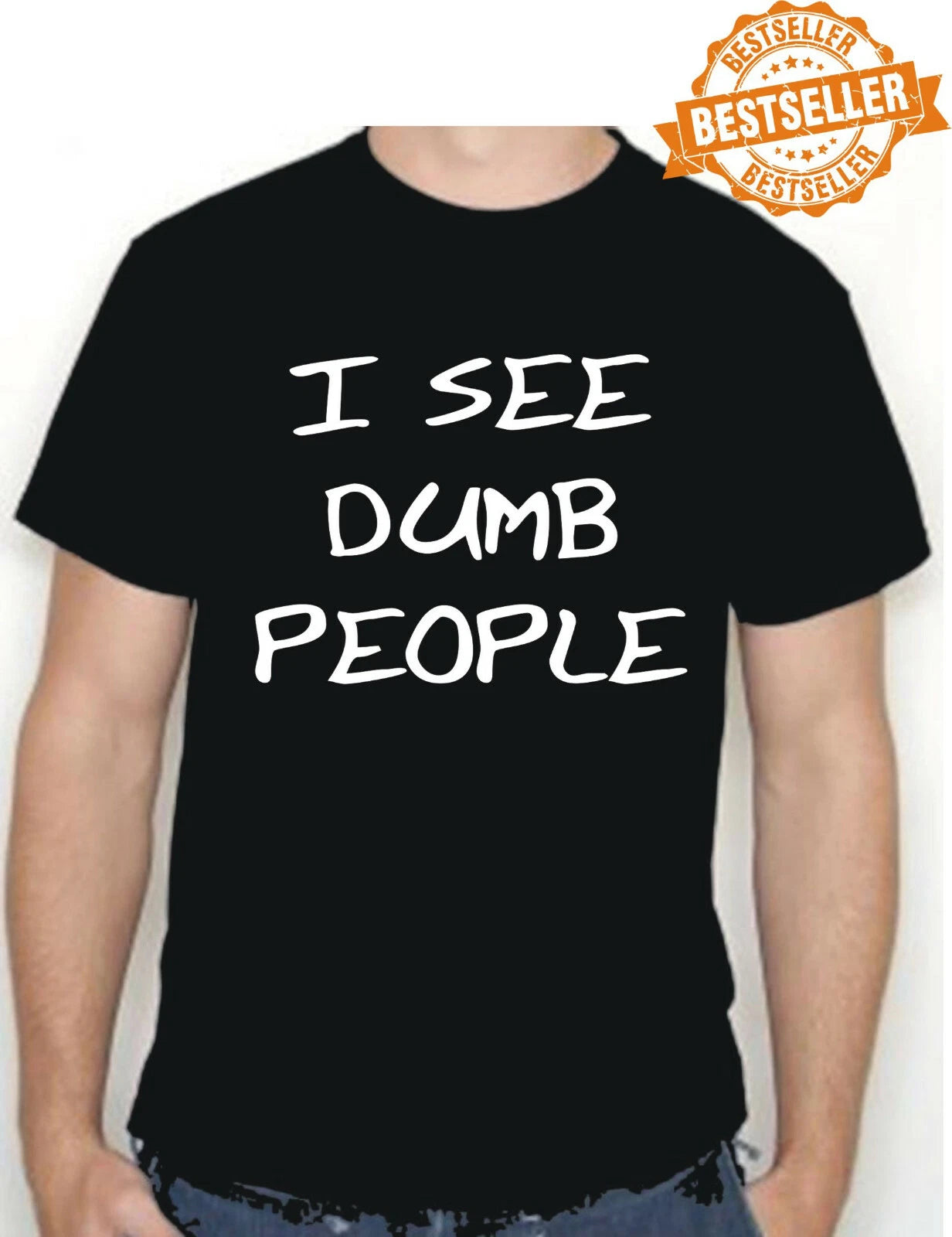 I see dumb people T-shirt 6th Sense Spoof / Bruce Willis / Movies / Size X-Large