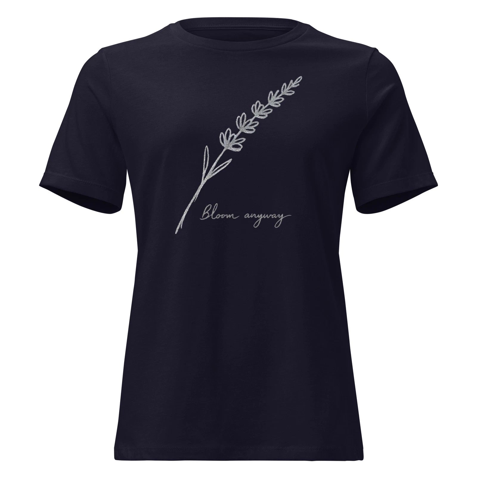 Bloom Anyway Shirt Minimalist Floral Line Art Aesthetic Viral Quote Tee