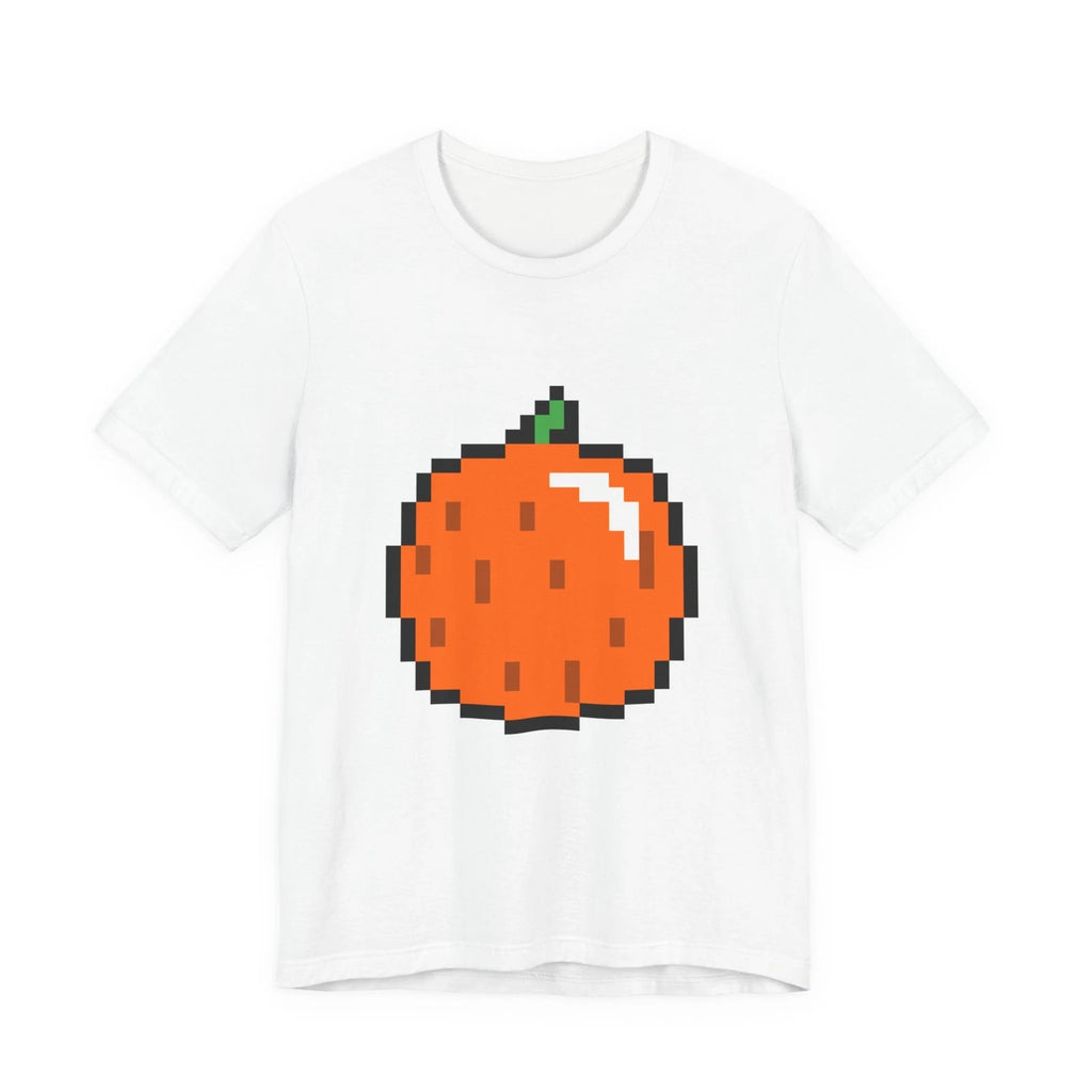 Unisex Jersey Short Sleeve Tee Cute 8-Bit Retro Pixel Art Orange Fruit Shirt