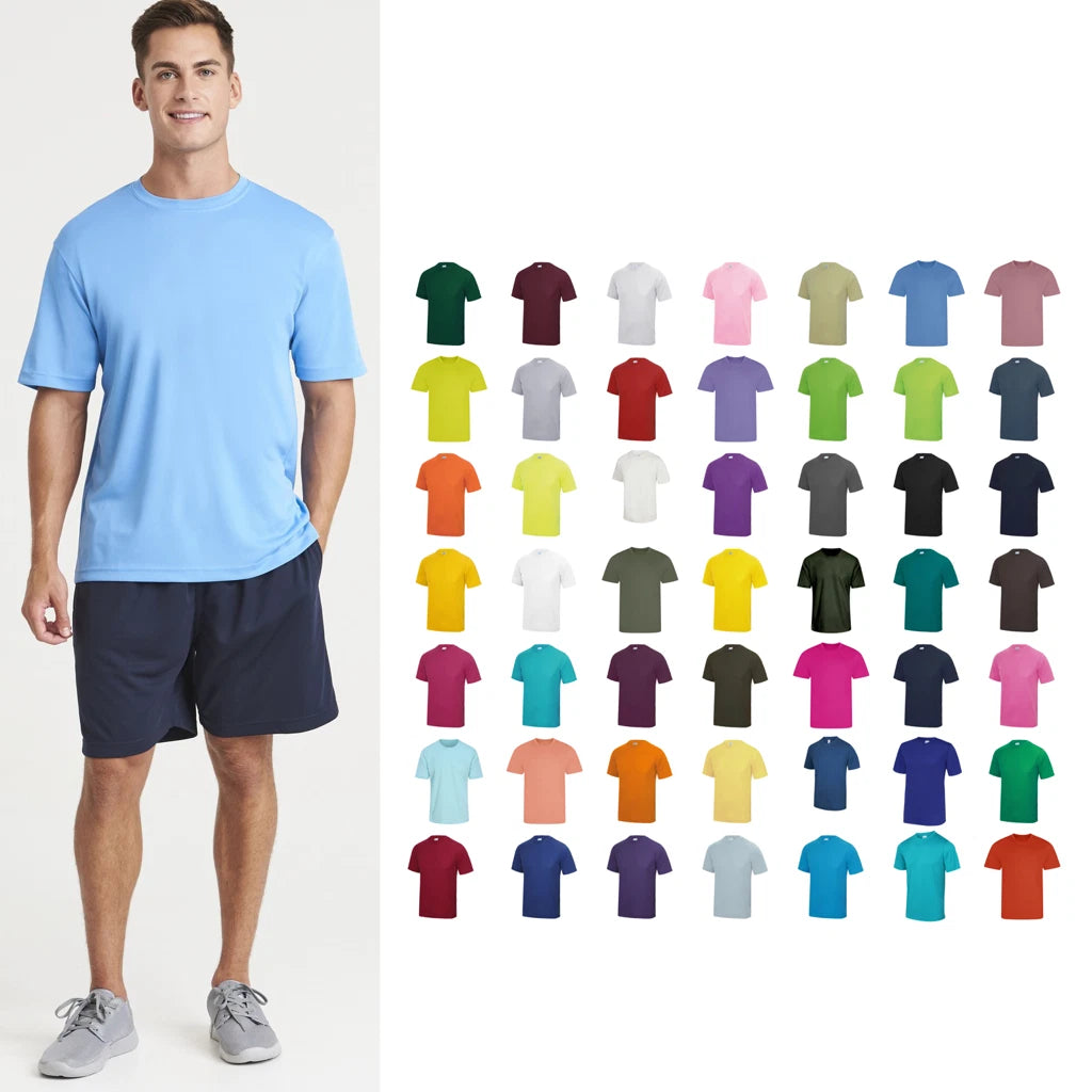 AWDis Just Cool T-Shirt - Mens Polyester Sports Gym Summer Running Tee