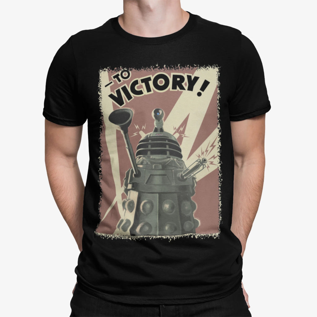 Doctor Who Propoganda Dalek Sci-Fi Fan 60th Anniversary Official Mens T-Shirt