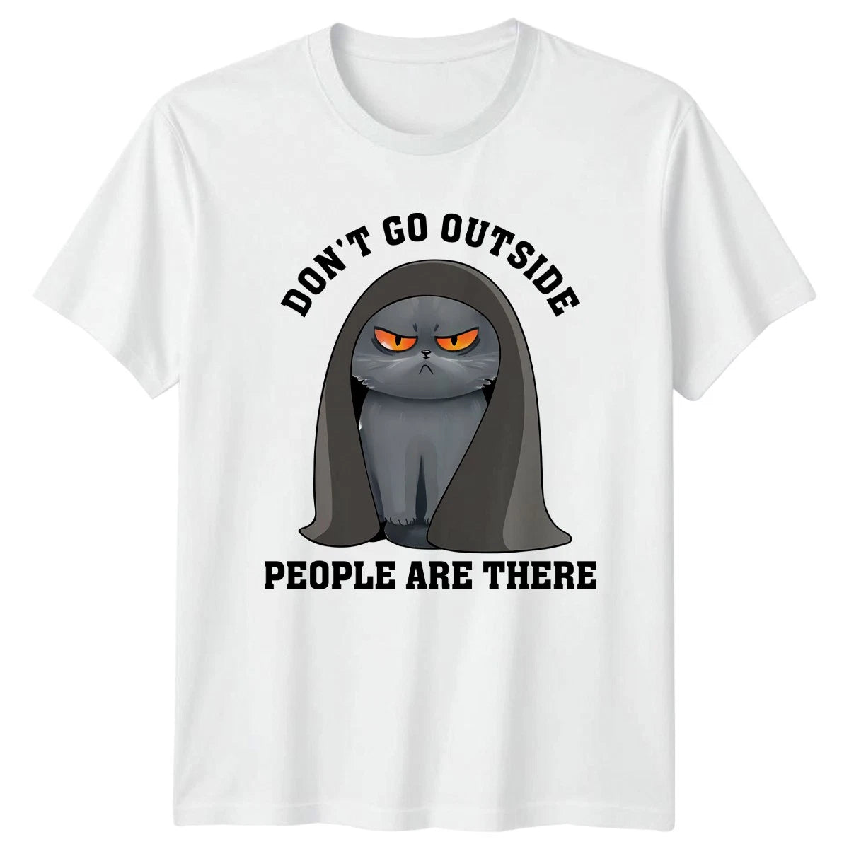 Dont Go Outside People Are T-Shirt Grumpy Cat Introvert