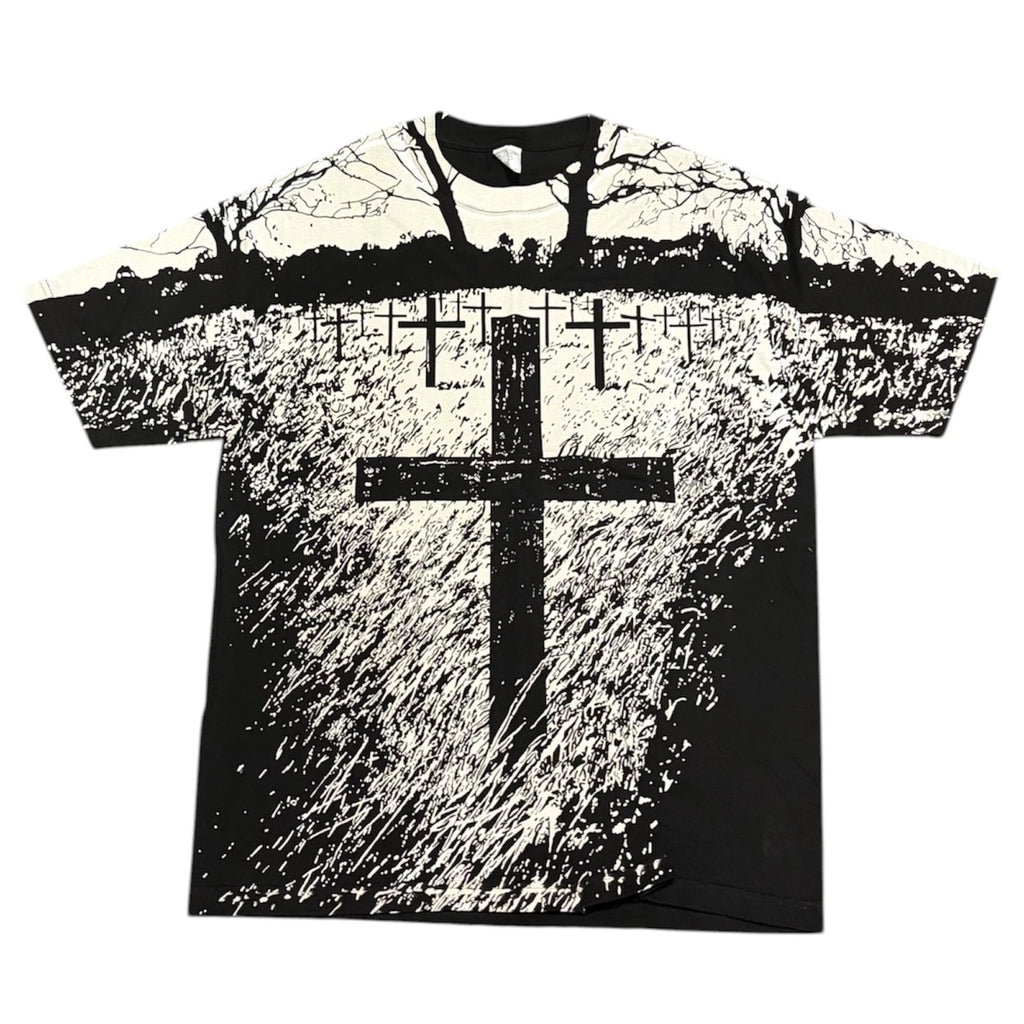 Rare GRAVEYARD Short Sleeve Y2K Mens Heavyweight T-shirt MMA ELITE UFC NEW
