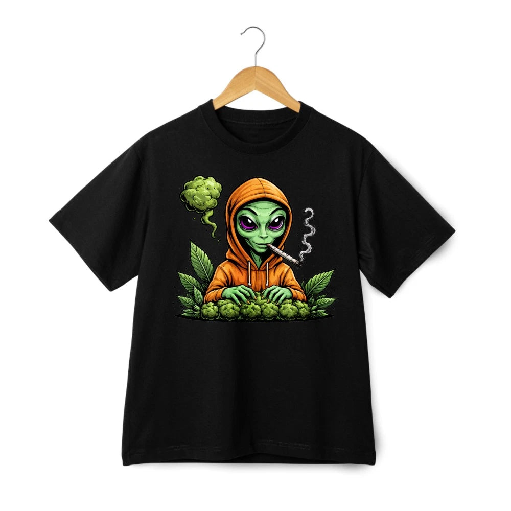 Whimsical Alien Graphic T-Shirt Fun Space Theme Casual Cotton Tee for Men&Women