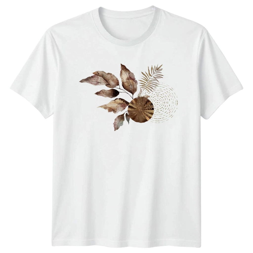 Abstract Botanical Watercolor Foliage Art T-Shirt Boho Aesthetic Botanical