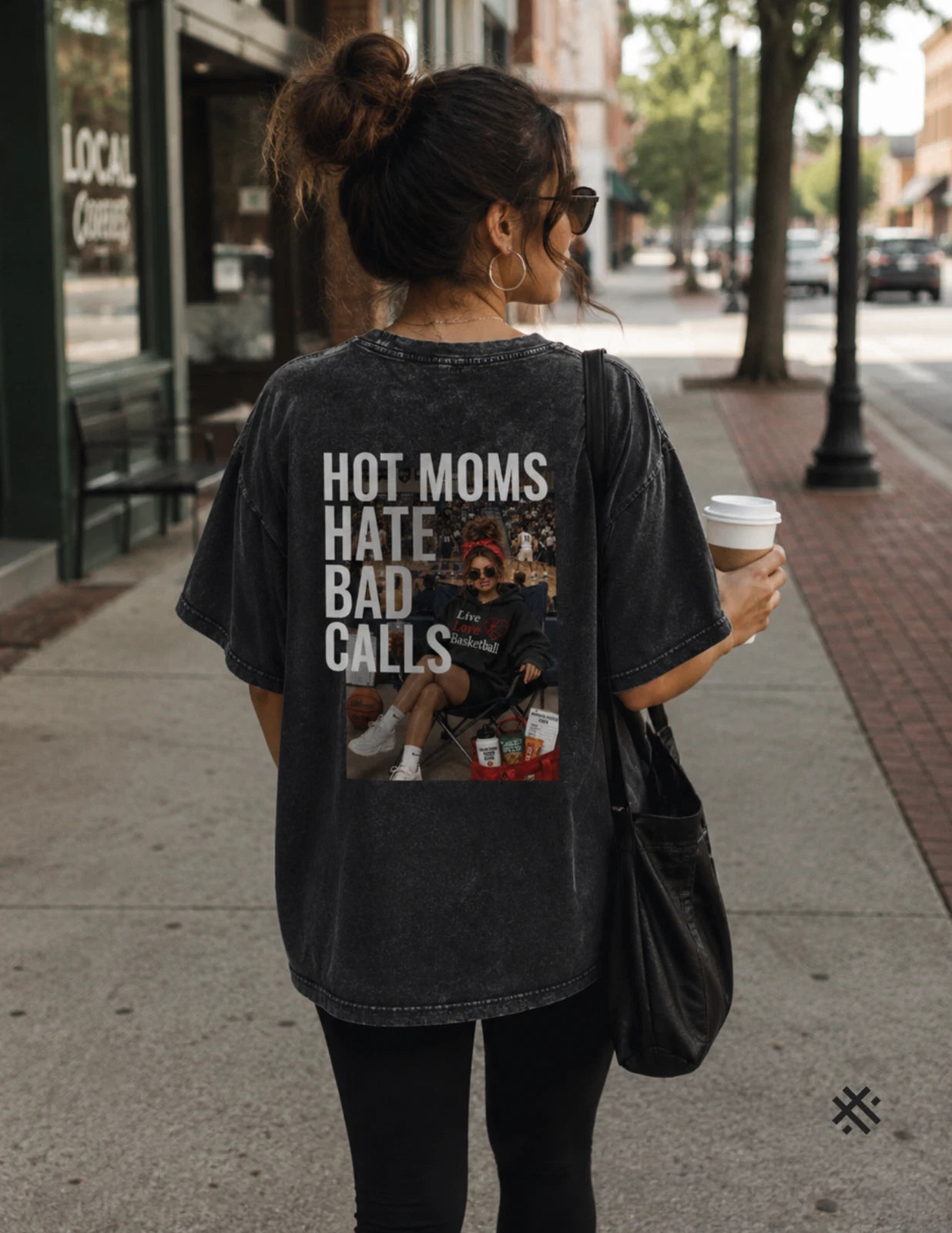 Hot Moms Hate Bad Calls™ Unisex Graphic Basketball Mom  T Shirt Funny Meme Humor