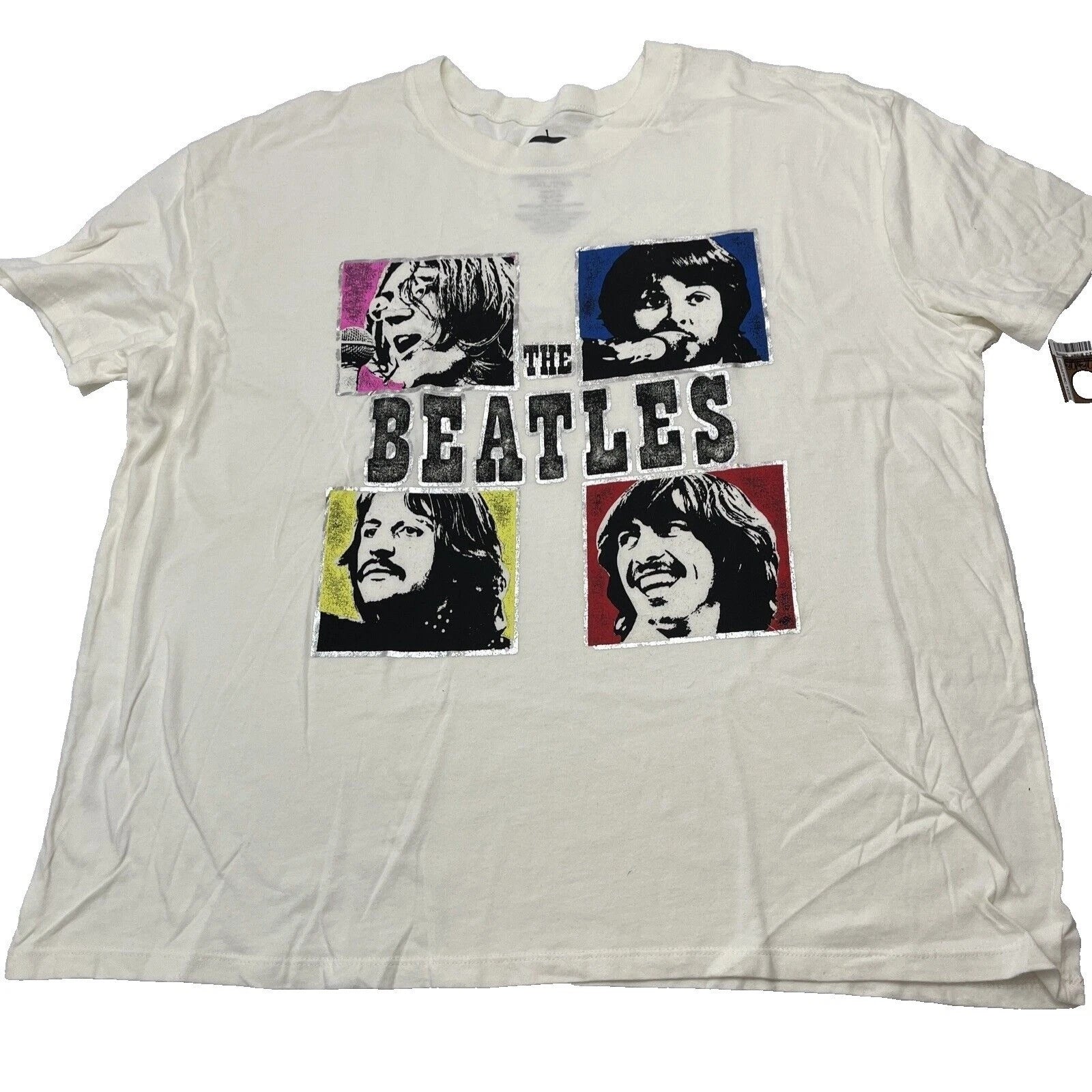 The Beatles Graphic T-Shirt Mens XXL White Excellent 2020 Apple Corps Pop Art