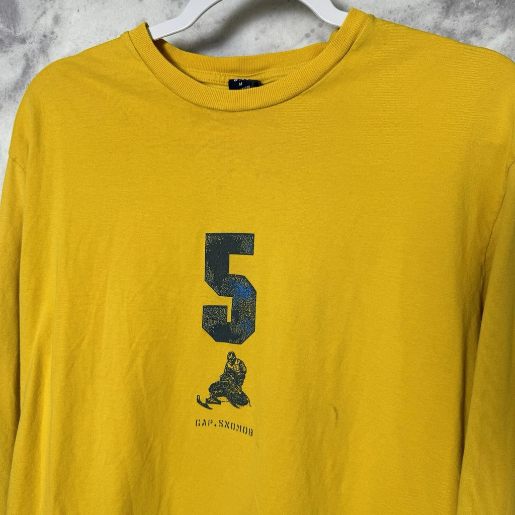 Vintage Gap Snowmobile T Shirt Y2k Snomob Long Sleeve Medium 22x26.5