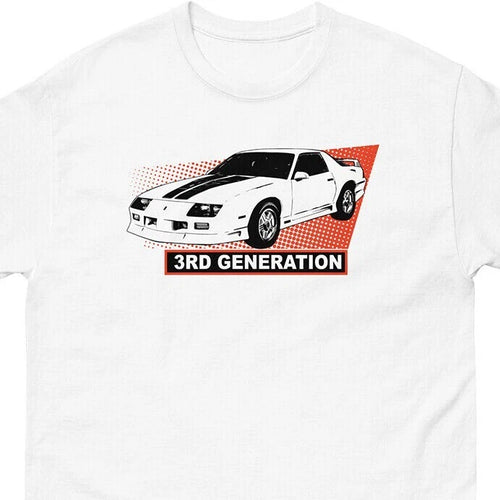 3rd Gen Camaro T-Shirt, Mens 80s Sports Car Enthusiast Shirt, Retro Design