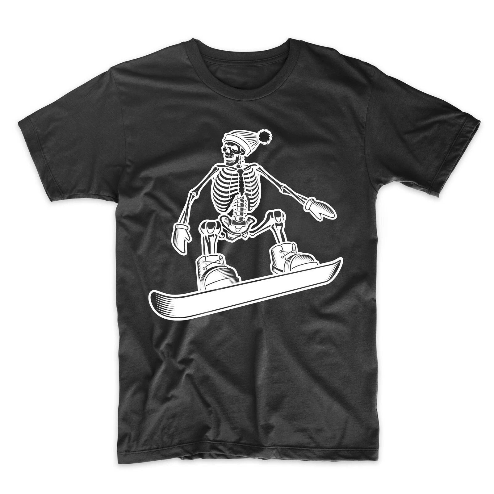 Men's Snowboarding Shirt - Skeleton Snowboarder Cool Snowboard T-Shirt