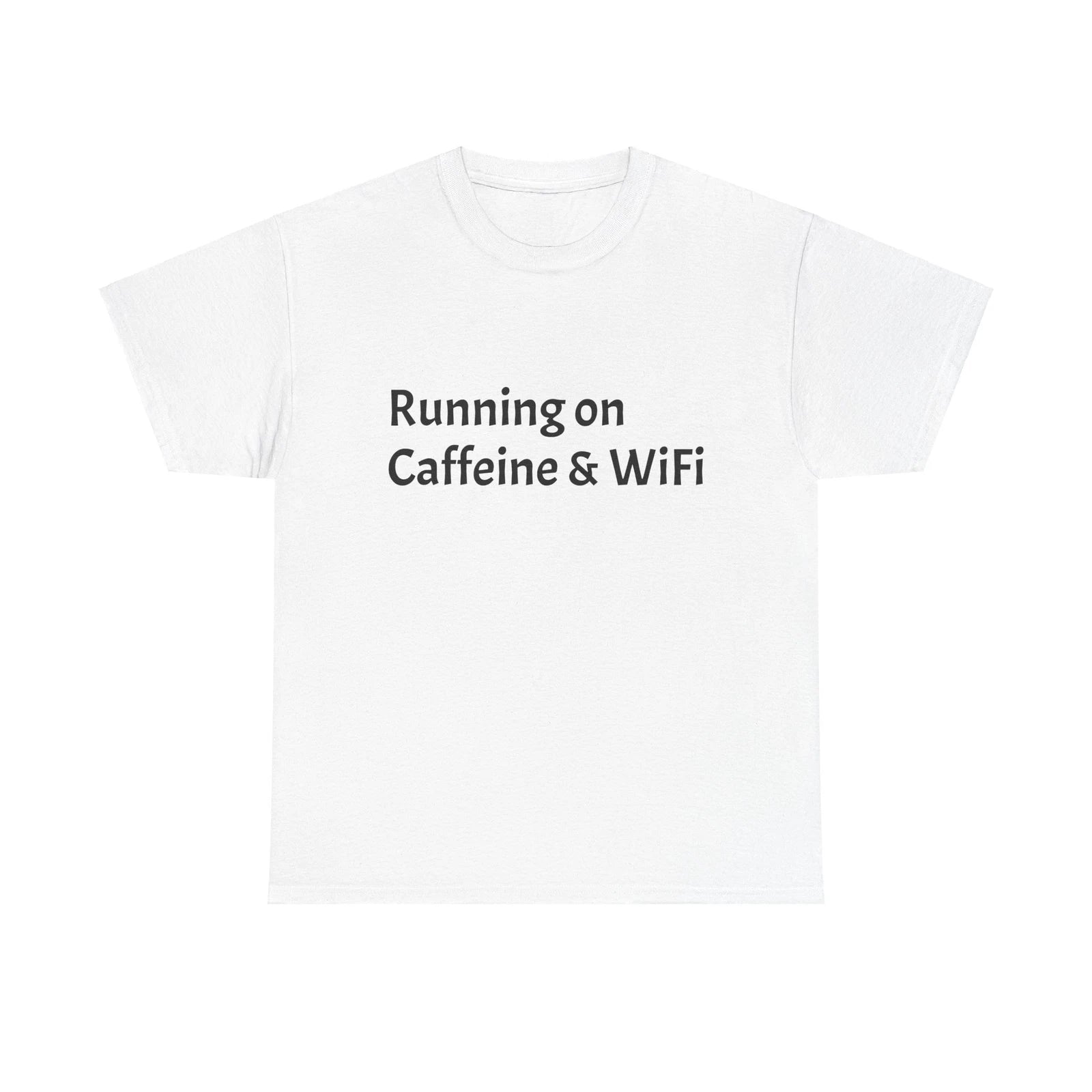 Caffeine & WiFi Tee, Funny Coffee Shirt, Unisex Tee, Gift for Caffeine Lover,