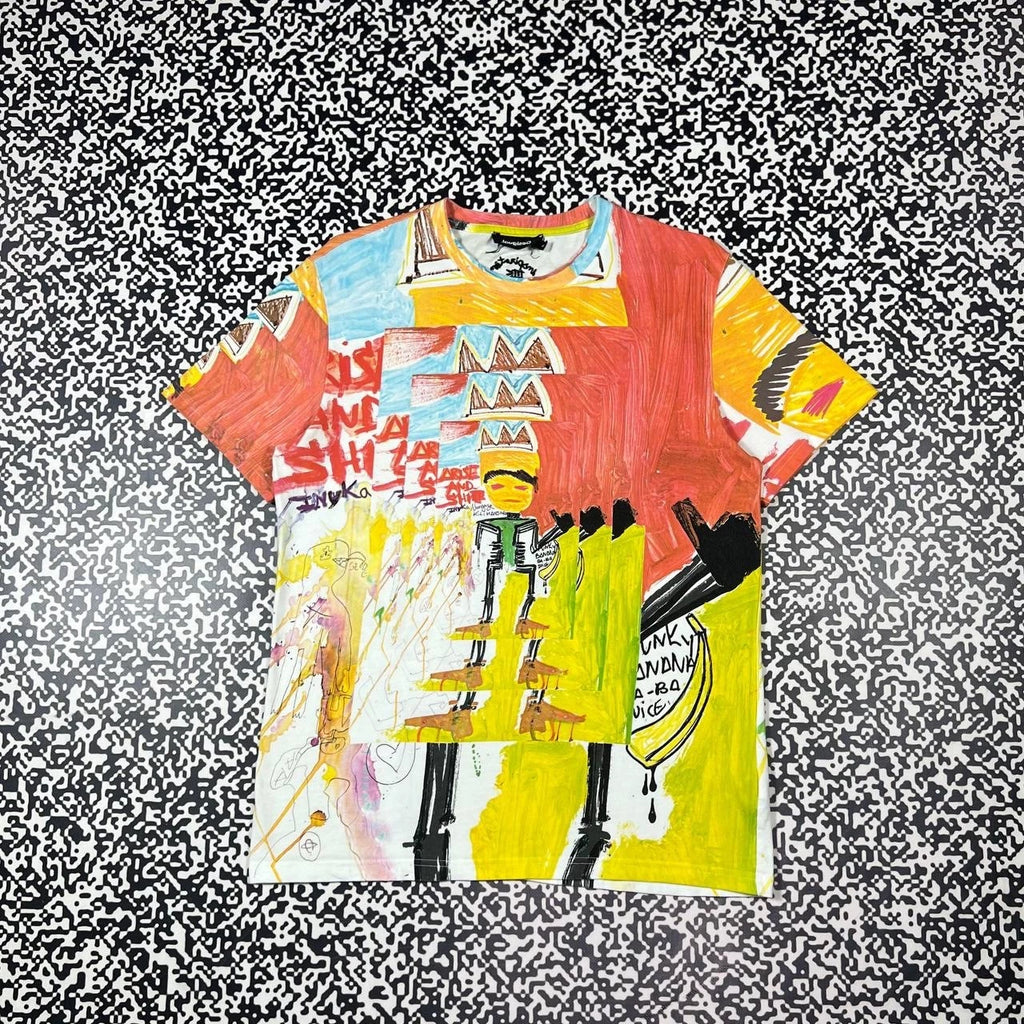 Vintage Y2K Desigual Art Crazy Print Retro T-shirt 3D Japanese Style