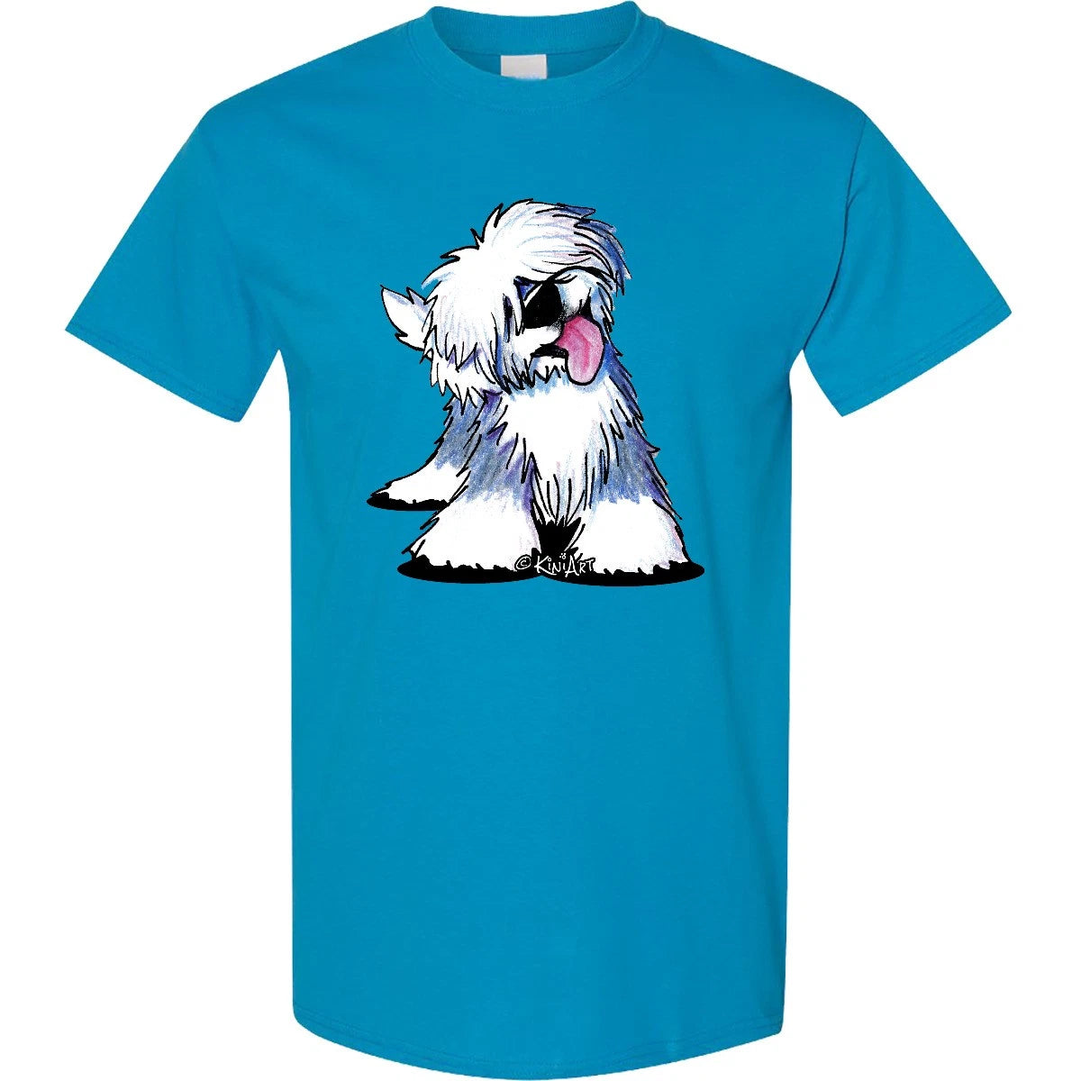 Inktastic Old English Sheepdog T-Shirt - KiniArt Oes Sheepdogs Dog Dogs Cartoon