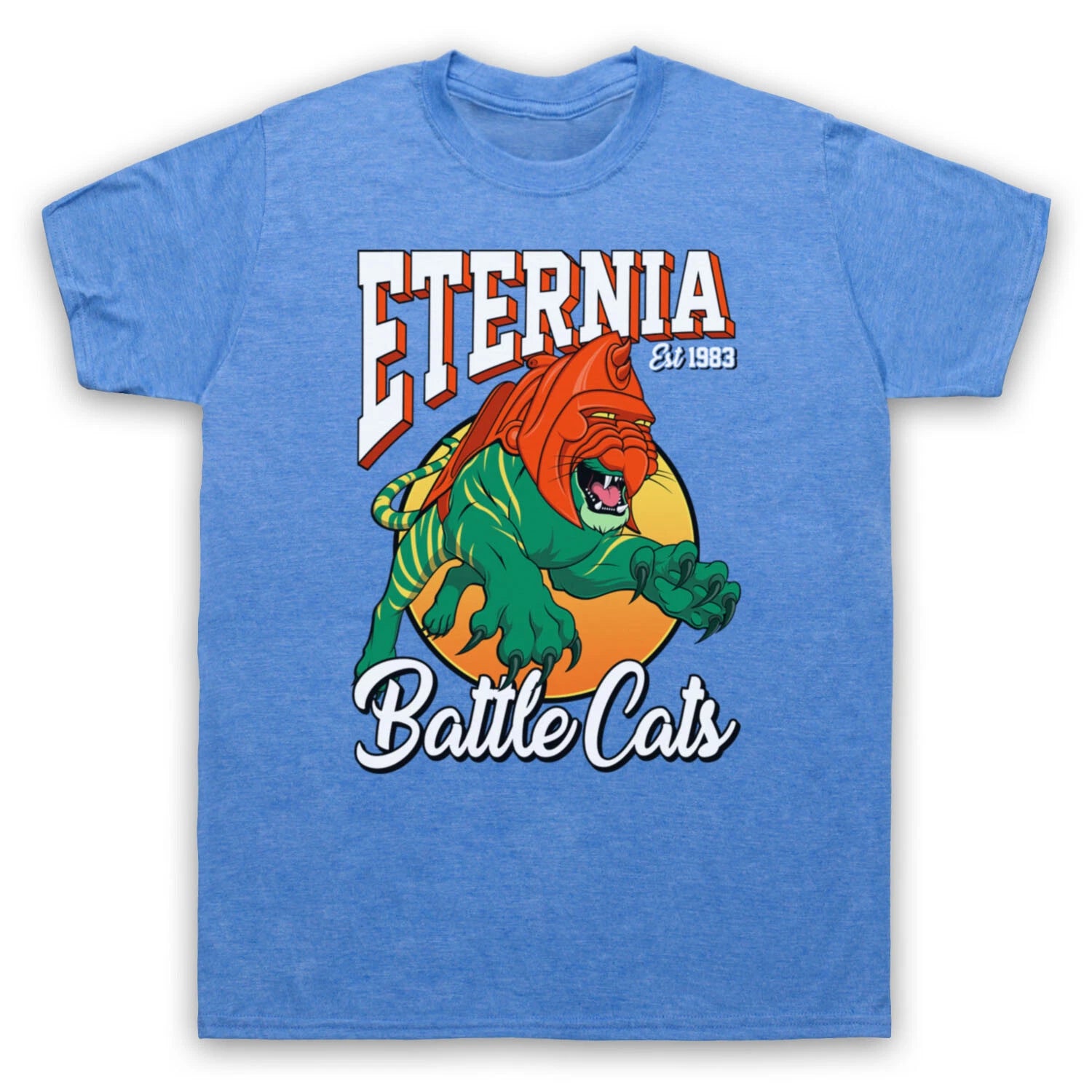 HE-MAN ETERNIA BATTLE CATS SPORTS TEAM PARODY CARTOON MENS & WOMENS T-SHIRT