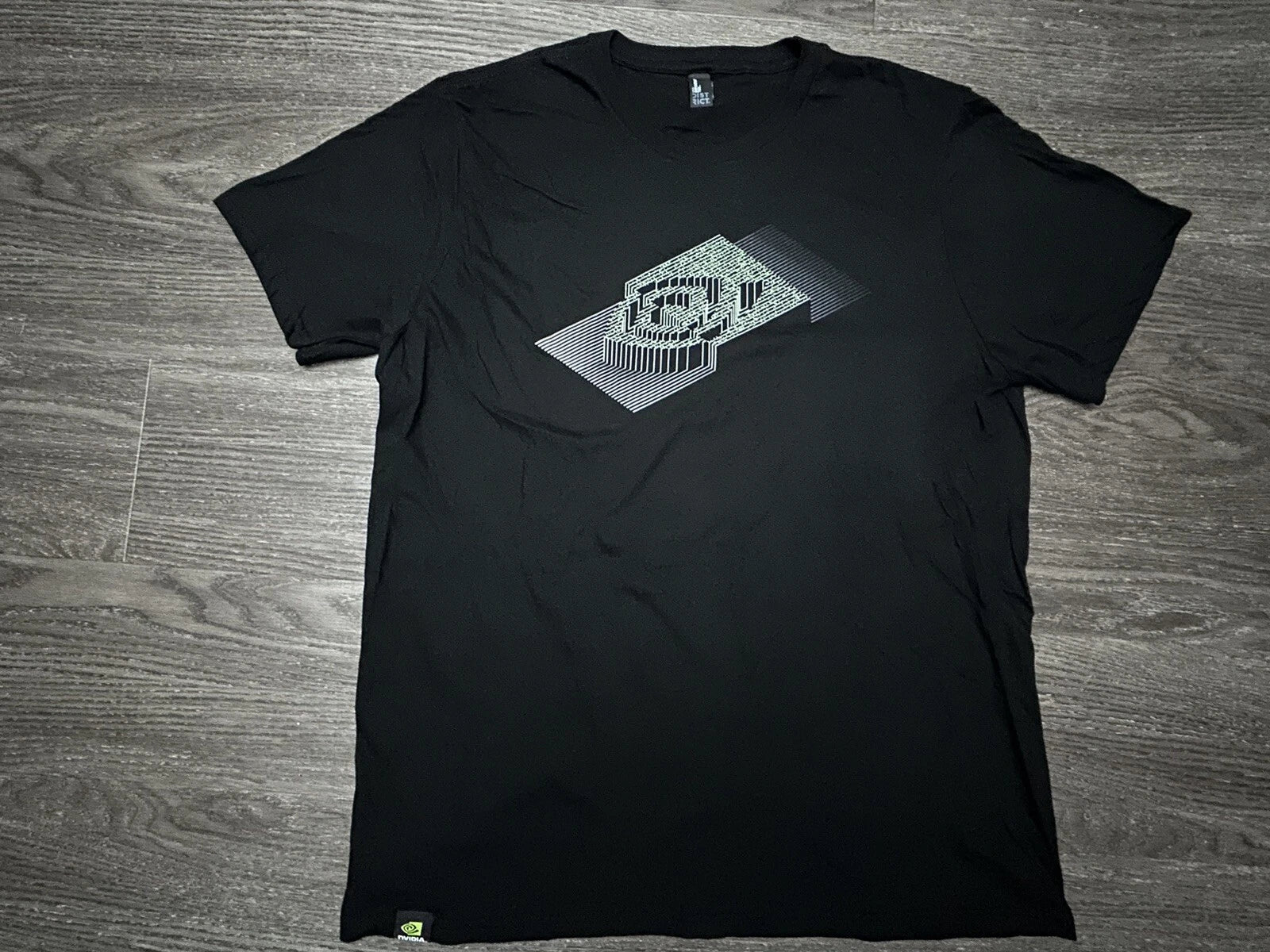 Nvidia Animation Artwork Logo Men's Black T-Shirt Size XL